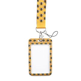 détails fermeture Porte-badge abeille hyper stylé
