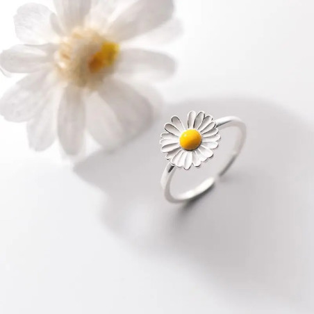 Bague ouverte marguerite