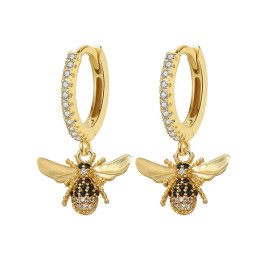 détails Boucles d'oreille breloques abeilles