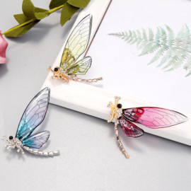 Broches Libellule en Cristal Acrylique - 3 couleurs au choix !
