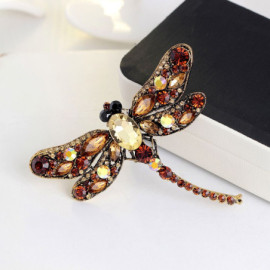 Magnifique Broche Libellule Grand Format - 5 couleurs au choix