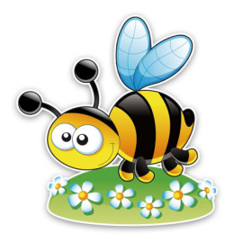 Autocollant Abeille bébé Abeille qui Vole
