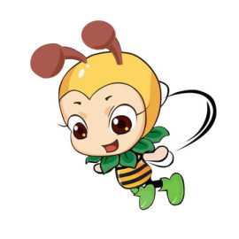 Autocollant Abeille bébé Abeille Souriante qui Vole