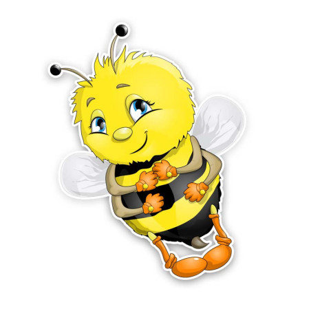 Autocollant Abeille bébé Timide en PVC