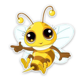 Autocollant Abeille au Sourire Ravageur