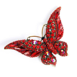 Broche Mariposa Brillante de Cristal | ¡Varios Colores!
