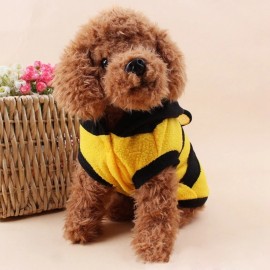 Manteau à capuche abeille pour chien vue devant