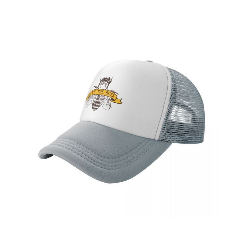 Casquette Abeille "Sauvez les abeilles!\" Couleur Gris Clair