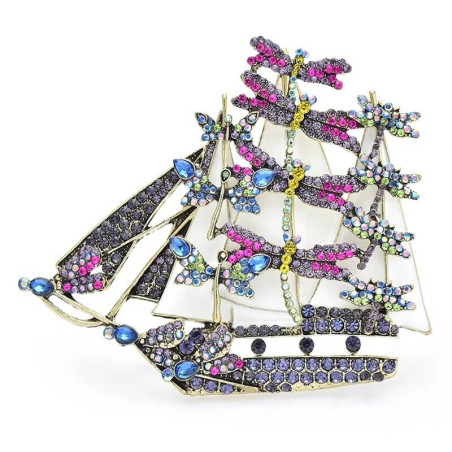 Broche Libellule Strass - Design Voilier multiples Libéllules