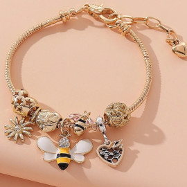 Pendentif abeille avec breloques