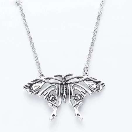 détails Collier papillon de Nuit Vintage