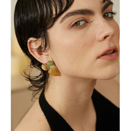 Boucles d'oreilles papillon grand papillon et pierre design