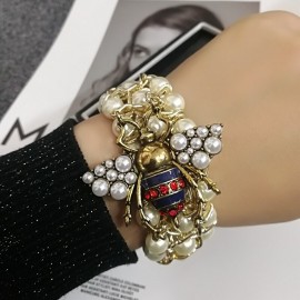 Bracelet abeille élastique fait à la main pour femme