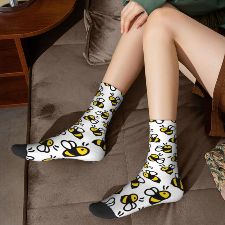 Détails Chaussettes Abeilles Volantes - Design d'Abeille Amusant