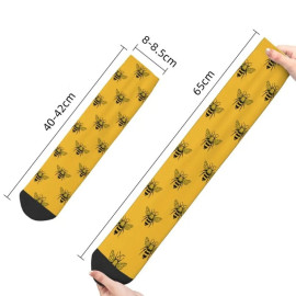 dimensions Chaussettes Abeilles Reine en Coton - Design Royal et Amusant