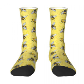 Vue Face Chaussettes Abeilles Butineuses 