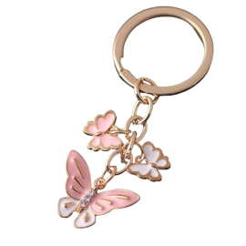 Porte-clés Papillons avec un grand et deux petits papillons - modèle 2