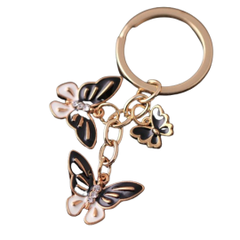 Llavero Bonito de Tres Mariposas en Vuelo | Idea Regalo