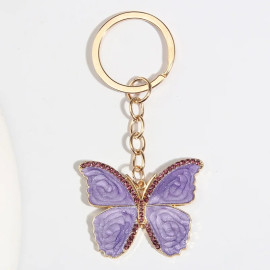 Porte-clés papillon violet
