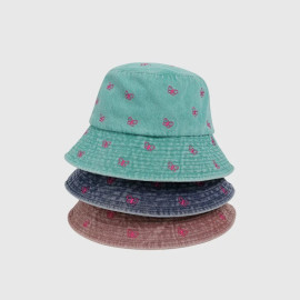 Détails Bob Papillon en Denim avec Papillons Brodés - 5 couleurs au choix