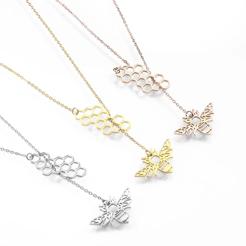 Pendentif abeille géométrique