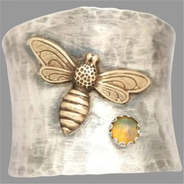 Anillo Abeja Vintage de Dos Tonos para Mujer ¡Idea Regalo!