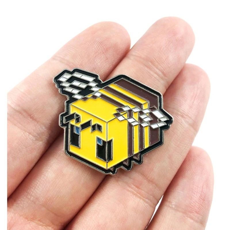 Broche Pin Abeja Píxel Minecraft | Regalo Original y Divertido