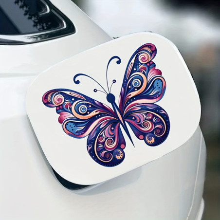 Sticker Papillon Couleur Bleu Foncé - 16.5cm x 13cm