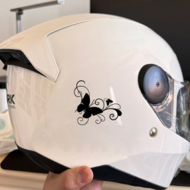 Autocollant Papillon Casque de Moto 