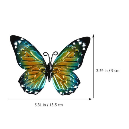 Dimensions Sticker Mural Papillons Métalliques - 13.5cm x 9cm - Lot de 5 pièces