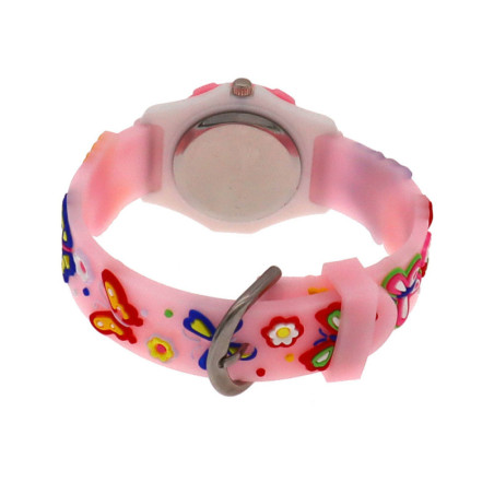 Vue arrière du Bracelet de la Montre Papillon pour enfant avec Bracelet Papillons Multicolores