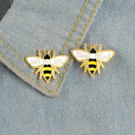 Set de 2 Pines Abeja de Esmalte | Regalo Bonito y Original