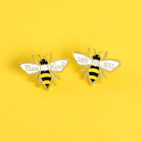 Set de 2 Pines Abeja de Esmalte | Regalo Bonito y Original
