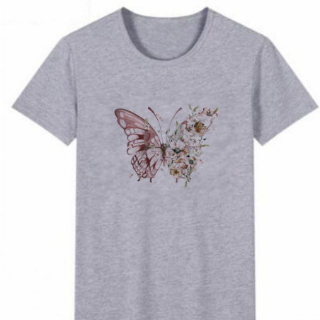Détails utilisation Écusson Papillon Thermocollant - Grand Papillon et Fleurs - 20.5 cm x 16.4 cm