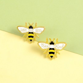 Set de 2 Pines Abeja de Esmalte | Regalo Bonito y Original