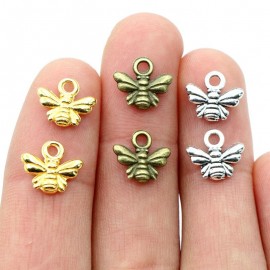 Lot 30 pièces pendentifs abeille Couleur Or, Argent ou Bronze