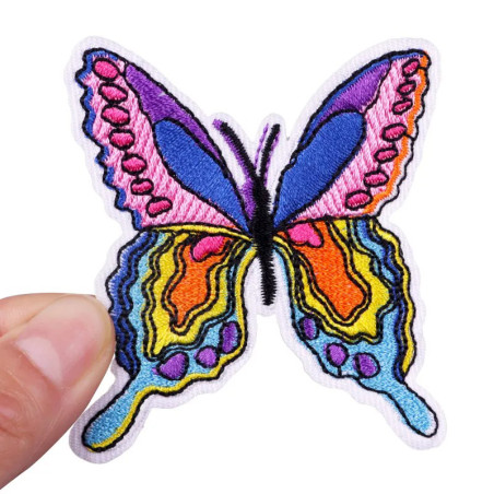 Écusson Papillon Coloré Brodé Thermocollant