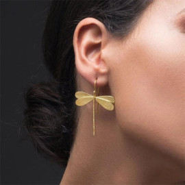 Boucles d'oreilles pendantes Libéllule à Effet 3D