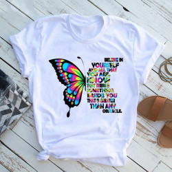 T-shirt Papillon Grand Papillon Coloré "Believe in Yourself"!