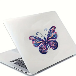 Sticker Papillon Couleur Bleu Foncé - 16.5cm x 13cm