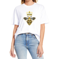 T-shirt Abeilles pour femme Reine des Abeilles Couleur Blanc
