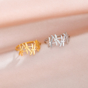 Bague Libéllule Style Minimaliste en Accier Inoxydable - 2 couleurs au choix