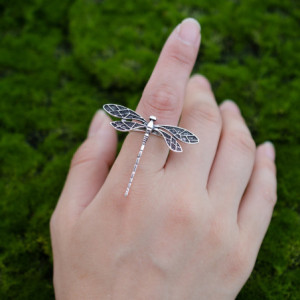 Bague Libéllule Vintage - Ajustable
