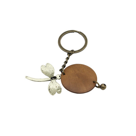 Dos  Porte-clés Libéllule en Bronze Antique