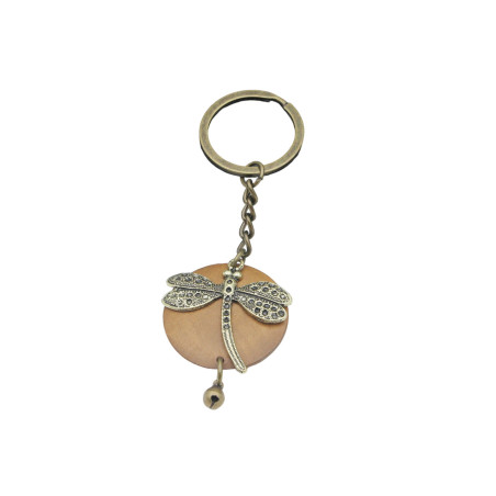 Vue générale Porte-clés Libéllule en Bronze Antique