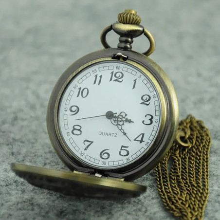 Vue détaillée de la Montre Libéllule Montre de poche Libéllule à quartz style steampunk