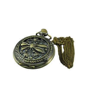 Montre Libéllule Montre de poche Libéllule à quartz style steampunk