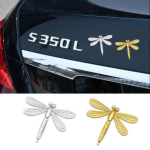 Vue générale Autocollant Libellules en Métal pour Voiture en 3D - 5.5 cm x 6.8 cm