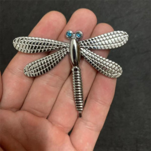 Autocollant Libellules en Métal pour Voiture en 3D Couleur Argent