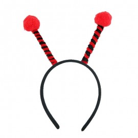 Serre-tête avec antenne abeille rouge